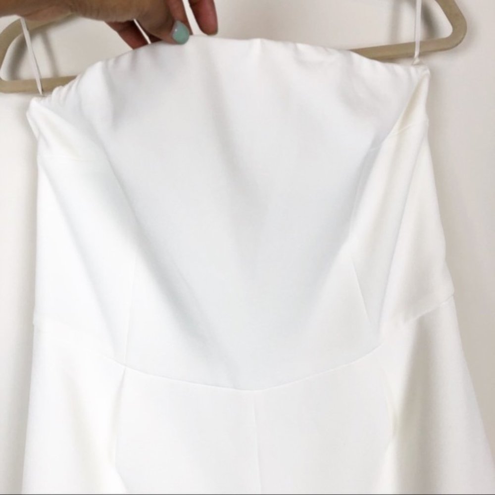 Express White Strapless Tube One-Piece Jumpsuit - Picture 3 of 8